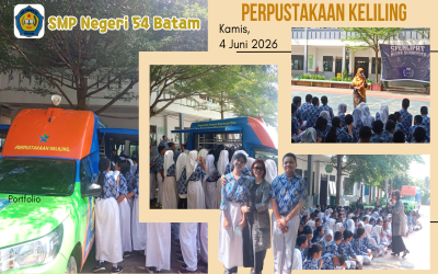 Perkuat Budaya Literasi, Tim Perpustakaan Keliling Muhammad Sani Kepri Kunjungi SMP Negeri 54 Batam